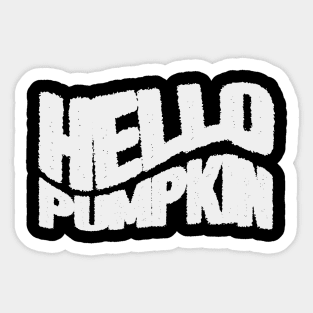 Hello Pumpkin Halloween Sticker